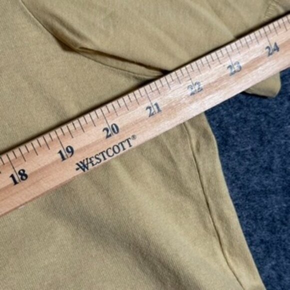 Folk Mens Butter Yellow Crew Neck T Shirt Sz 4 XL Comfy Classic Basic Casual Tee - Picture 9 of 10